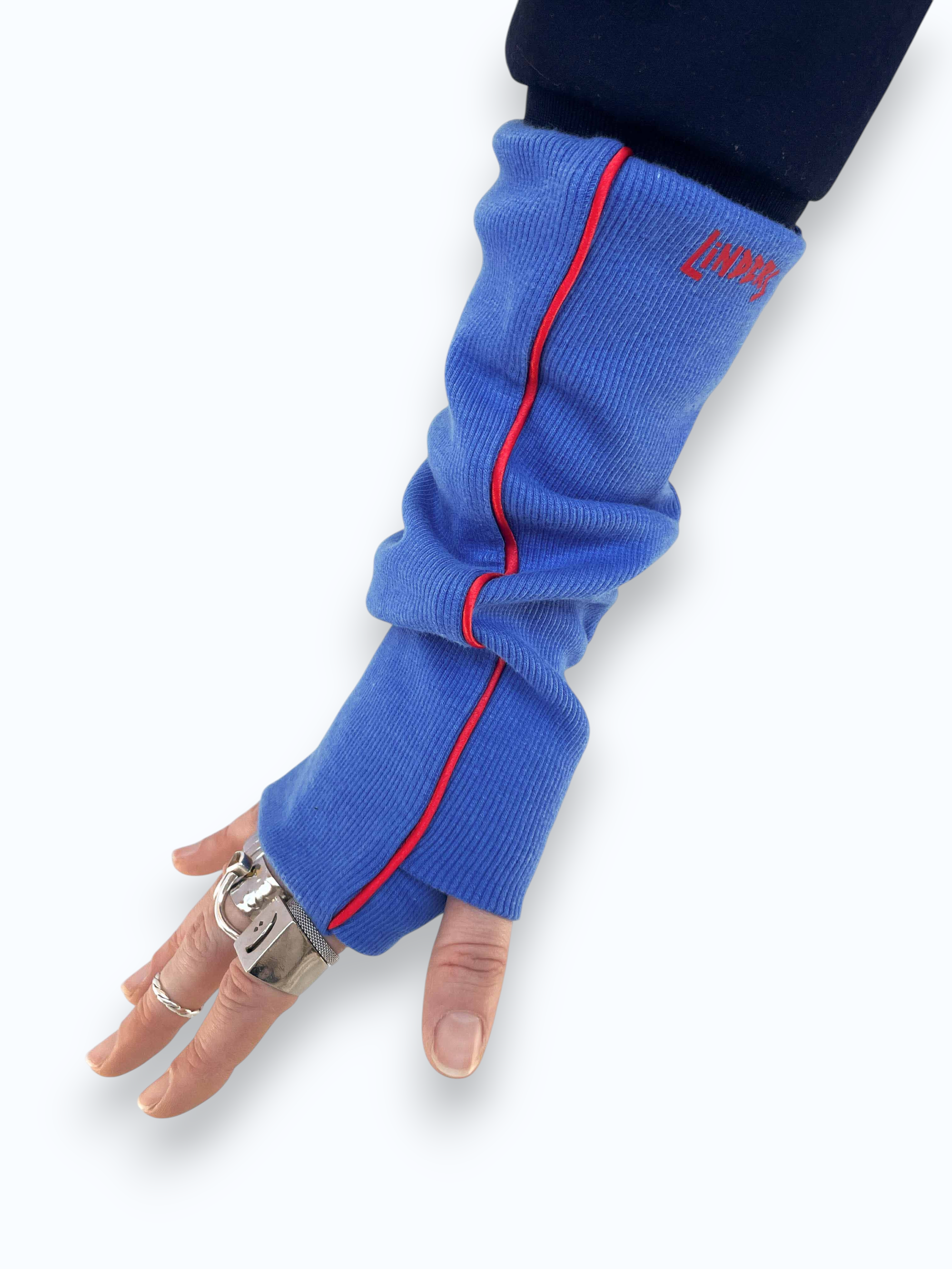 VEY-Handwarmer | RIB JERSEY DARK BLUE